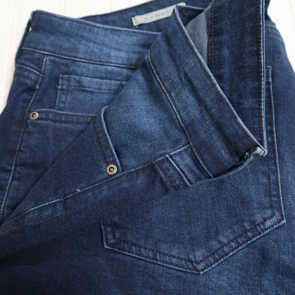 NYDJ Slim Flare Jeans with Fray Hem Indigo Wash 16W Plus